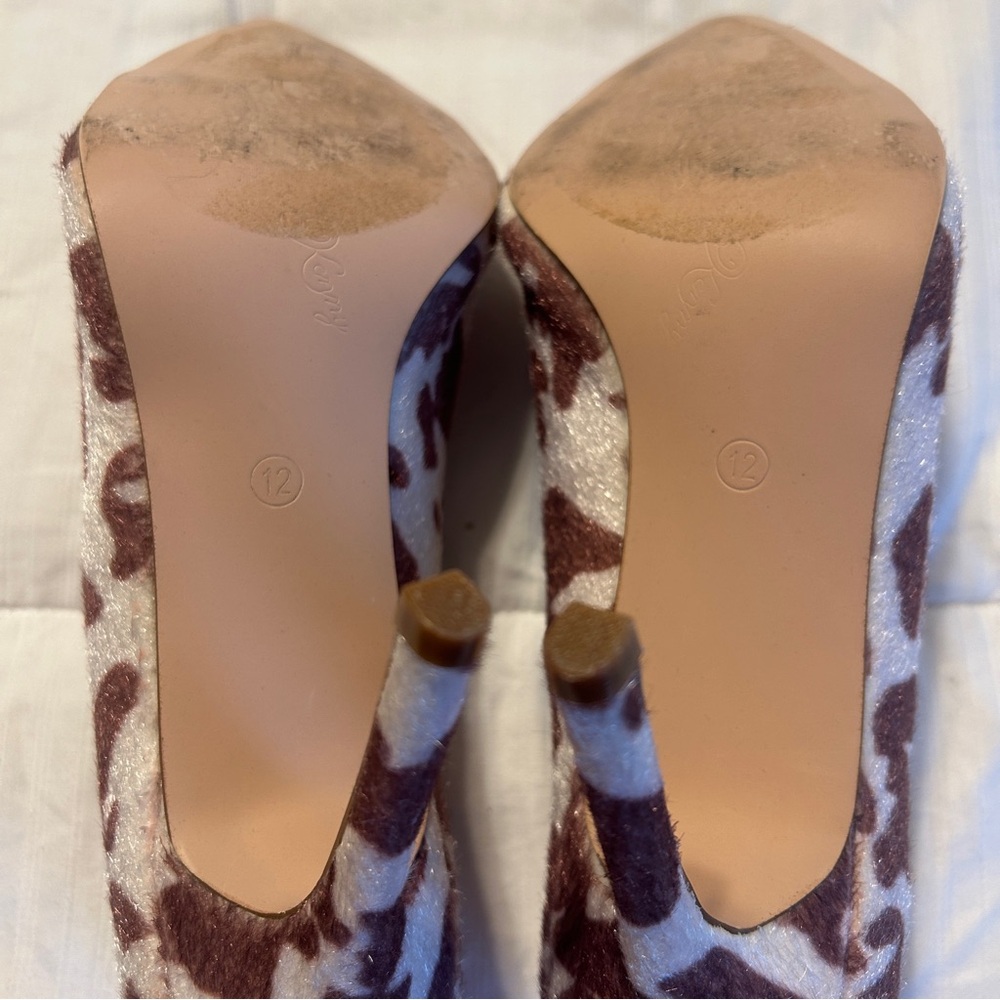 Kenny Loves Penny Brown Animal Print Heels Size 12 Wide - Picture 8 of 8